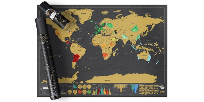 Cestovateľská stieracia mapa Deluxe