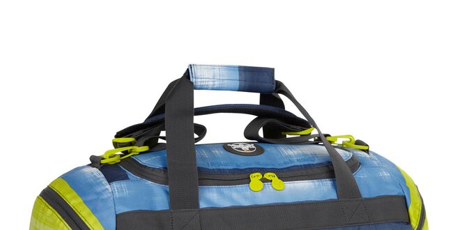 Dámska žlto-modrá pruhovaná cestovná taška Chiemsee