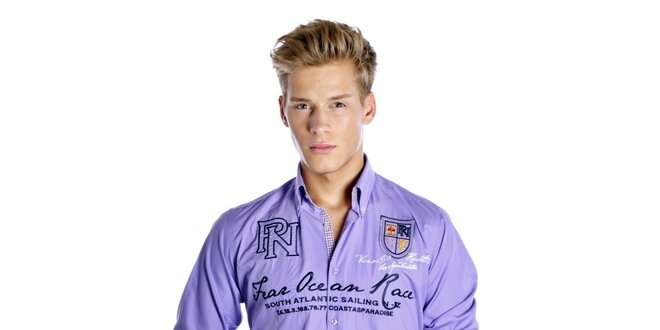 Pánska fialová košeľa Pontto