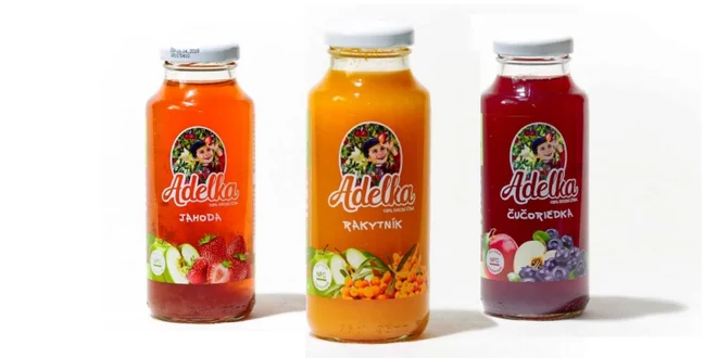 Rôzne druhy jablčnej šťavy Adelka (250 ml)