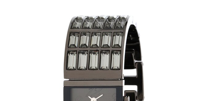 Dámske oceľové hodinky DKNY s brúsenými kamienkami