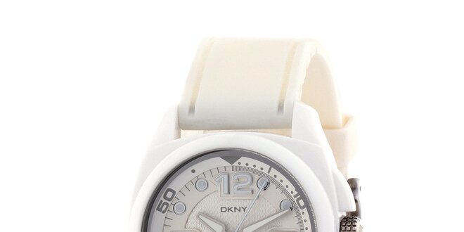 Dámske biele plastové hodinky DKNY