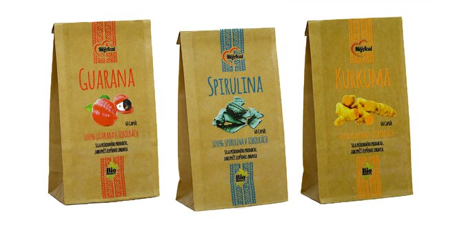 Vytvorte si svoj super balíček z Kurkumy, Guarany a Spiruliny
