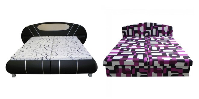 Čalúnená posteľ v modernom dizajne
