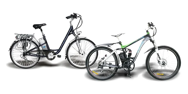 Elektrický skladací, mestský alebo celoodpružený horský bicykel