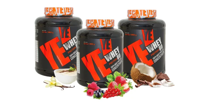 Proteín YE-Whey 80 / 2 kg v 4 rôznych príchutiach
