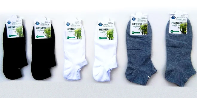 Členkové bambusové ponožky – 6 párov