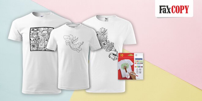 Pánske, dámske či detské tričko s omaľovánkou od FaxCOPY