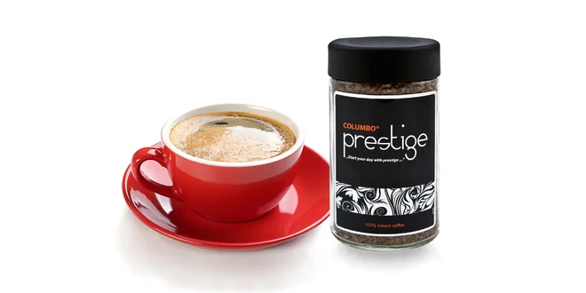 Skvelá chuť vymrazovanej instatntnej kávy Columbo Prestige v praktickom balení