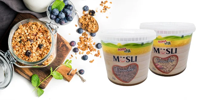 Zapekané chrumkavé müsli v dvojkilovom balení