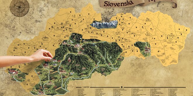 Stieracie mapy: Vysoké Tatry, Slovensko a Európy