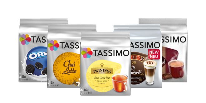 Kapsule Tassimo: balíček 5 príchutí aj XL Café