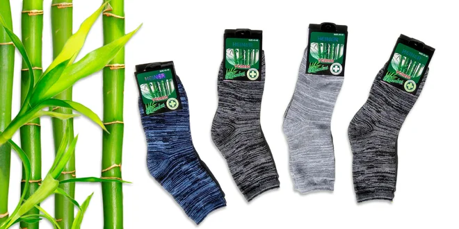 Termo bambusové ponožky: 6 párov
