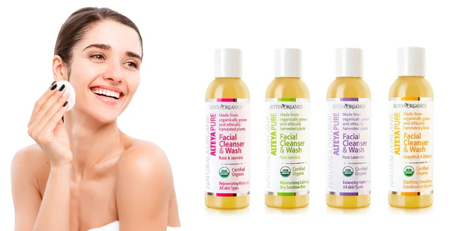 Bio čistiace gély na tvár značky Alteya Organics