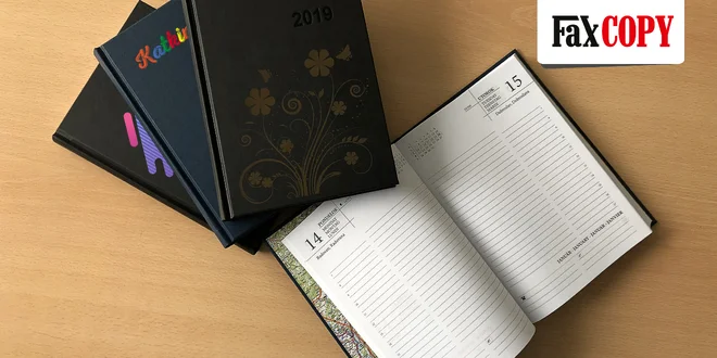 Diár s gravírovaním i UV potlačou na rok 2019