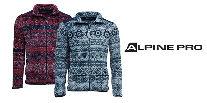 Pánske vzorované mikiny Alpine Pro ELK 4