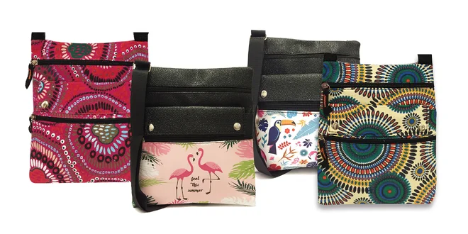 Dámska crossbody kabelka s veselým obrázkom