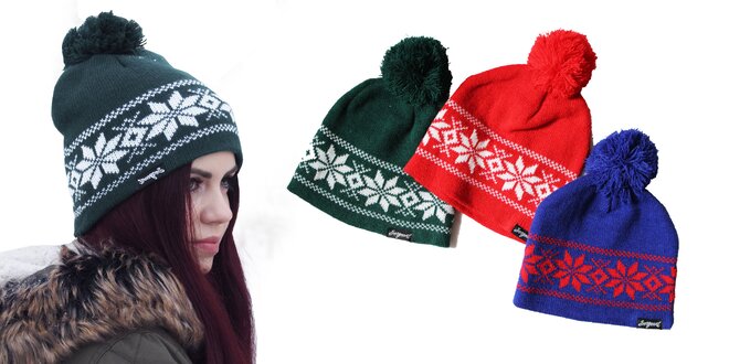 Zimná čiapka Christmas hat - severský vzor