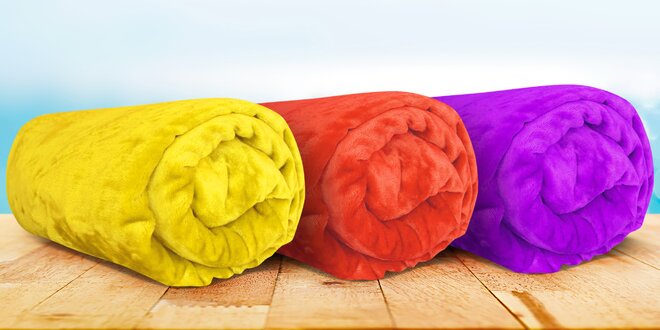 Príjemne hrejivé farebné deky z mikroflanelu