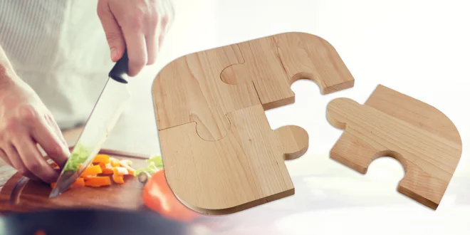 Variabilná doska na krájania v tvare puzzle