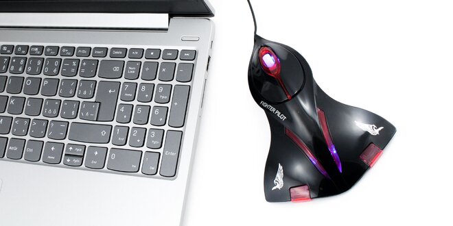 Originálna PC myš "čierna stíhačka"