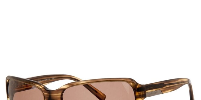 Pánske hnedé žihané slnečné okuliare Calvin Klein