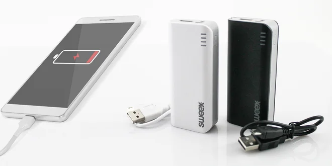 SWEEX Powerbank 4000 MAh v dvoch farbách