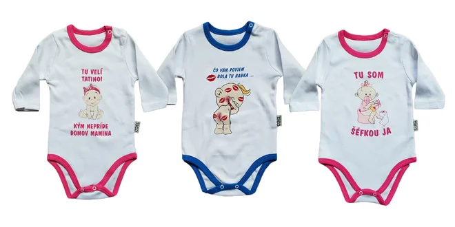 Detské kojenecké body so zábavnými motívmi