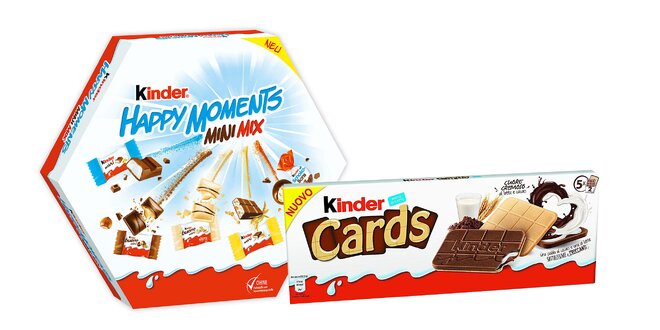 Kinder čokoláda: Happy Moments a Kinder Cards