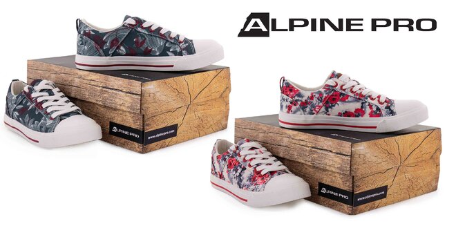 Dámske tenisky Alpine Pro s kvetinovým vzorom