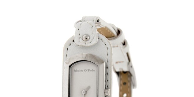 Dámske hodinky Marc O´Polo s bielym koženým remienkom