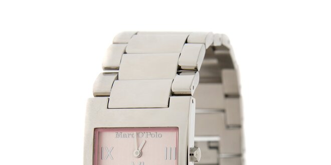 Dámske náramkové hodinky Marc O´Polo s ružovými detailmi