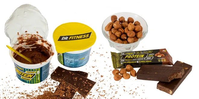 Proteínové tyčinky, puding a výhodné balíčky