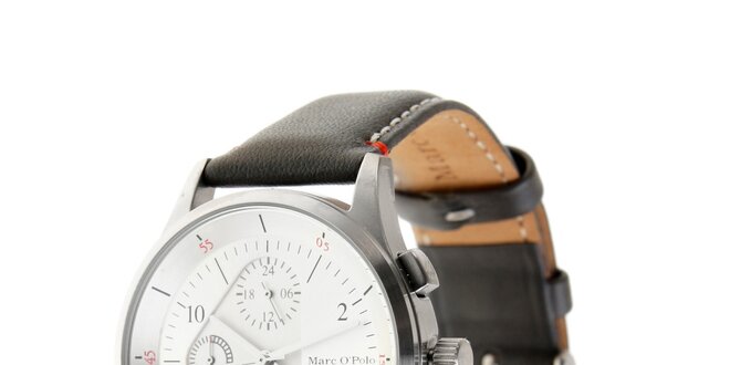 Pánske hodinky Marc O´Polo s tmavo šedým koženým páskom