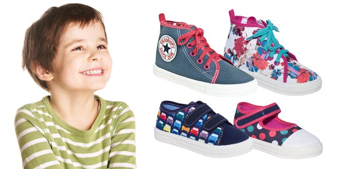 Detská obuv - papučky, tenisky či gumáky
