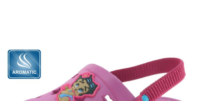 Detské ružové gumové papuče Beppi
