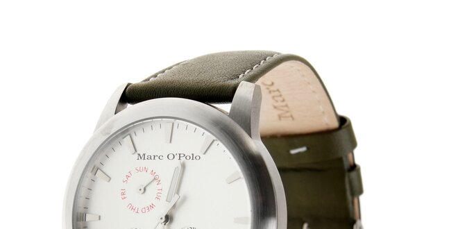 Pánske hodinky Marc O´Polo s čiernym koženým páskom