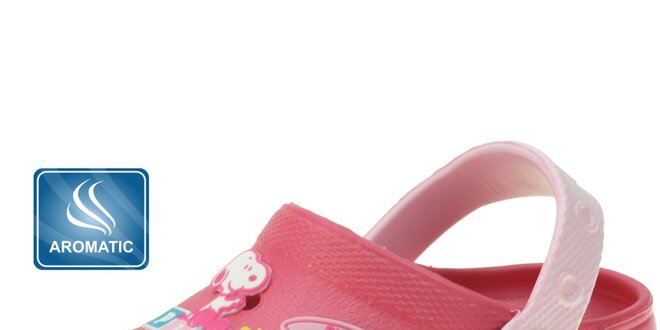 Detské ružové gumové papuče Beppi s vôňou