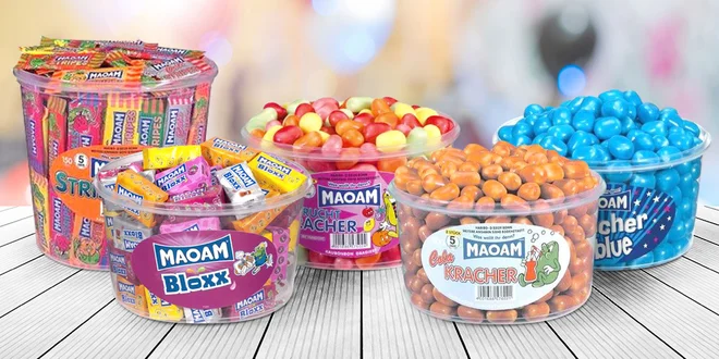 Až 1200 g cukríkov MAOAM v rôznych príchutiach