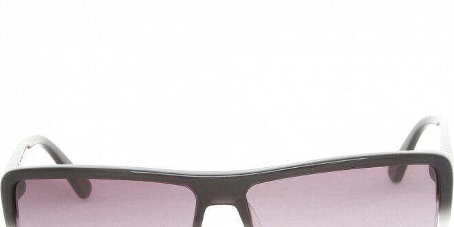 Dámske černo-biele slnečné okuliare Calvin Klein s fialovými sklami