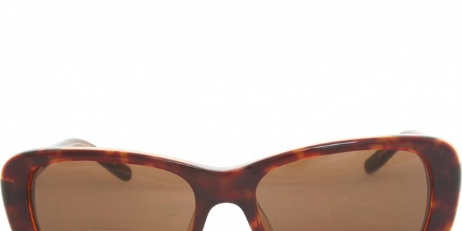 Dámske hnedé žíhané slnečné okuliare Calvin Klein