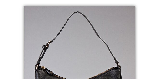 Dámska čierna kabelka s kovovým monogramom Ferré Milano