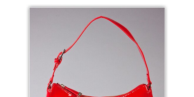 Dámska červená lakovaná kabelka s visačkou Ferré Milano