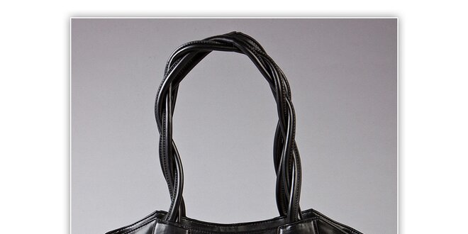 Dámska čierna kabelka Ferré Milano s reliéfným logom