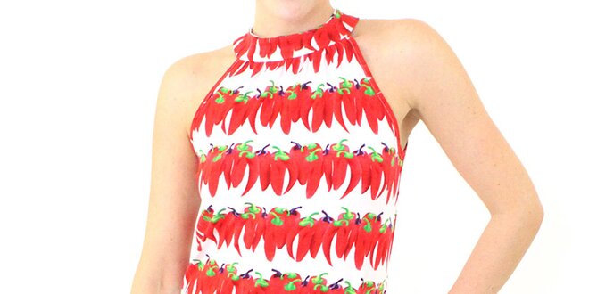 Dámske letné šaty Smashed Lemon s potlačou chilli papričiek