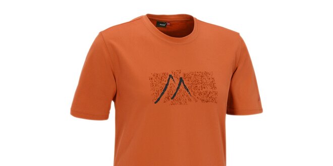 Pánske oranžové tričko s potlačou Meier