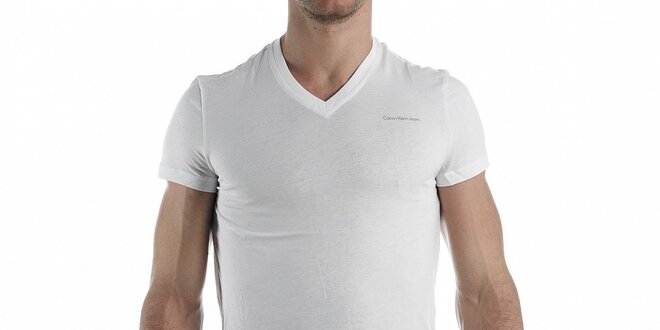 Pánske biele tričko Calvin Klein