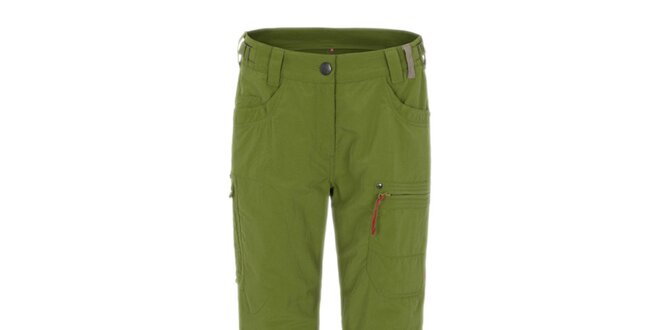 Dámske zelené outdoorové funkčné nohavice Maier