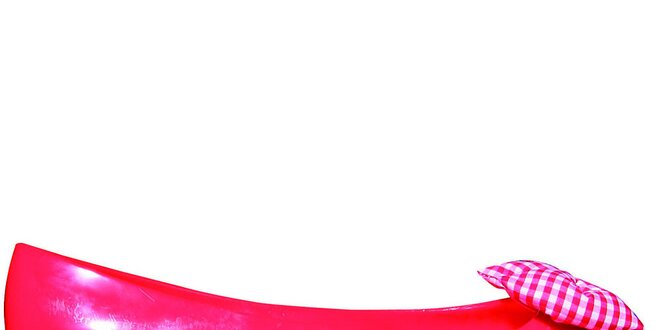 Dámske červené plastové baleríny s mašľou Les Tropeziennes