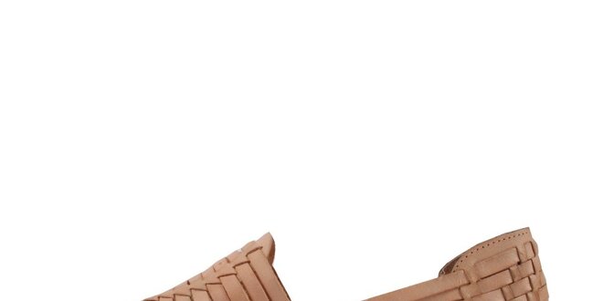 Dámske svetlo hnedé remienkové topánky Les Tropeziennes